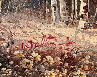 Original Oil on Canvas Impressionist Landscape Painting by WALTON