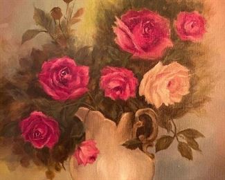 Original Still Life Oil on Canvas by MITSUKO