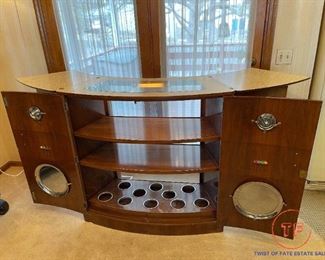 MCM / Art Deco Dry Bar / Cocktail Cabinet