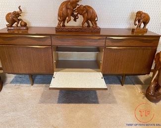 6' 7" LONG - MCM Danish Modern TEAK Credenza / Sideboard
