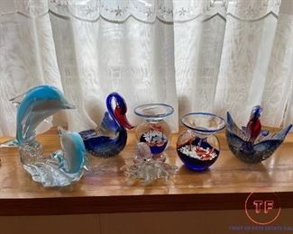 MURANO Style Glass Figural Pieces
