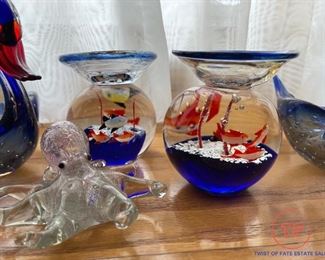 MURANO Style Glass Figural Pieces