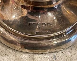 Circa 1900 English (Birmingham) STERLING SILVER Match and Cigarette holder in shape of Automobile Lamp