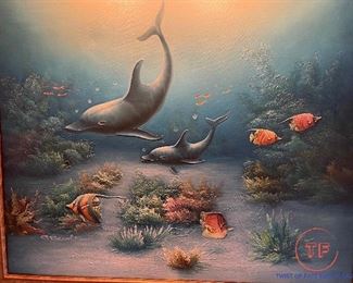 CHARLES BENOLT Original Dolphin Painting