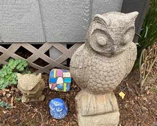 Cement Owl Statuaries