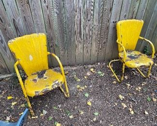 Old Outdoor Metal Chairs