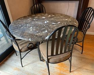 Marble Top Table and Chairs
