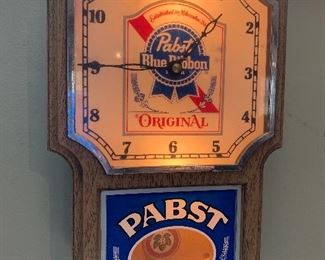 Vintage Pabst Blue Ribbon Wall Clock