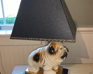 Figural Bulldog Table Lamp