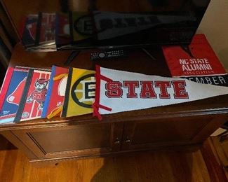 Sports Pennants ( Boston Red Sox, Boston Bruins, N.C. State )