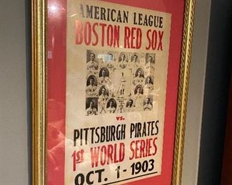 Framed Boston Red Sox vs. Pittsburgh Pirates Poster 1903