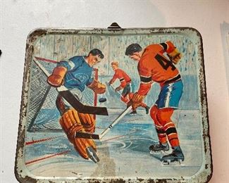 1950's General Steel Wares Metal Hockey Lunch Box (No Thermos)