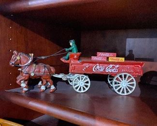 Vintage Cast Iron Coca Cola Wagon