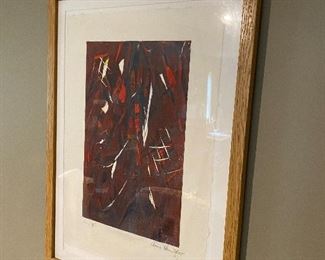 Anna Hamilton Signed Abstract Art Print