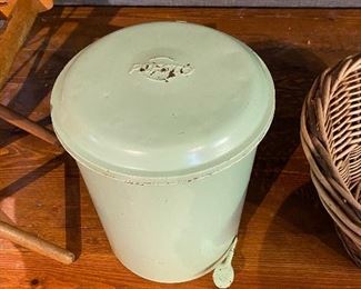 Vintage Metal Trash Can