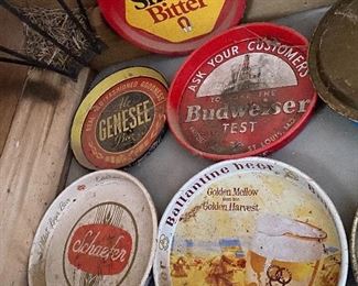 Budweiser, Genesee, Ballantine and Schaefer Beer Trays