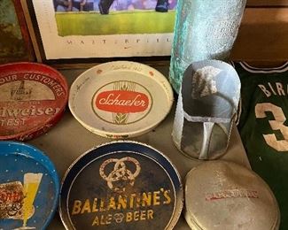 Beer Trays, Feed Scoop, Copper Fire Extinguisher