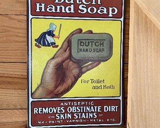 Tin Dutch Hand Soap Sign