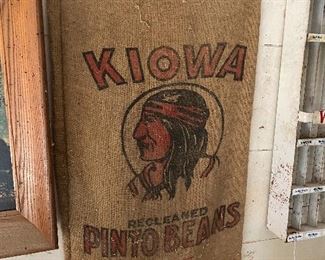 Kiowa Pinto Bean Bag with Indian Graphics