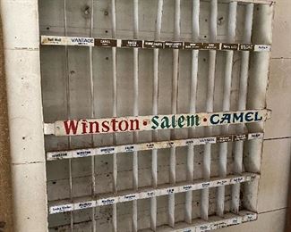Old Winston, Salem, Camel Cigarette Rack