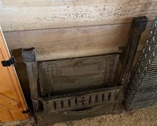 Old Iron Fireplace Surround and Cover 
