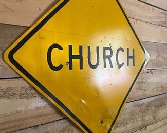 Metal Church Sign