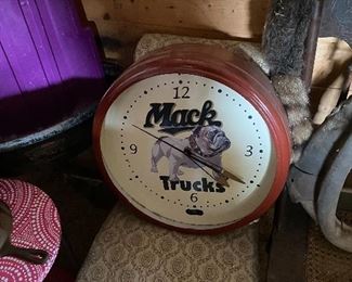 Mack Trucks Plastic Clock