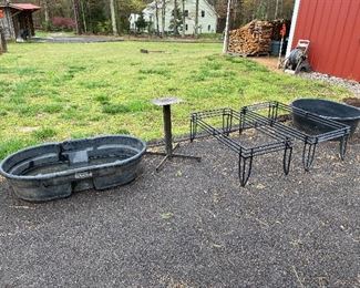 Water Tubs for Horses/ Metal Table Bases