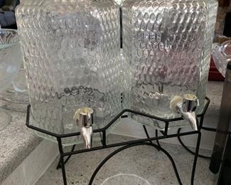 Glass Double Beverage Dispenser