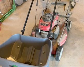 Sta-Green Spreader and Troy-Bilt 5.5 HP/160cc Mower