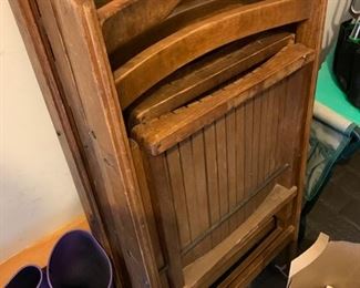 Old Wooden Folding Chairs