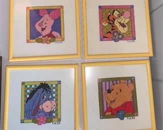 Winnie the Pooh Framed Cross Stitch