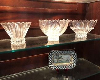 Crystal bowls including Rosenthal and MacKenzie Childs 