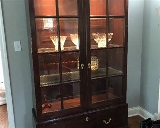 Lighted curio cabinet