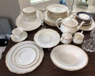 Wedgewood “Crown Gold” china set - service for 8