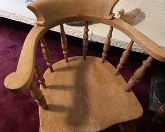 pine barrel shaped chair (as found) $30
