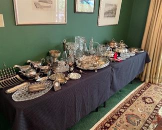 Items for sale during in person shopping Friday and Saturday including sterling silver.