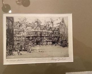 Henry Lambert  "Old Houses Holborn". $38