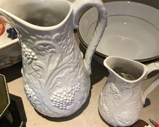 Lovely Portmeirion pitchers for the in-person sale