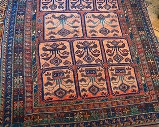 Antiue oriental rug 4'11" x 6'8" just cleaned. $640