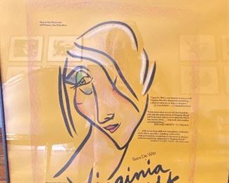 Virgina Woolf signed poster