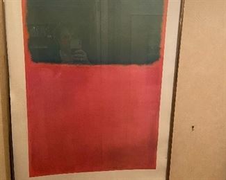  Mark Rothko framed poster. $350