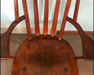 Incredibly Rare Find! This is a Sikes Chair Company of Buffalo Windsor Armchair designed by Herman de Vries. In beautiful, original condition. Call/text Stephanie at 518-944-0256