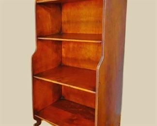 Very Early Cushman Colonial Creations waterfall petite bookcase. It is 48" tall and stunning. It is numbered twice and very rare. Call/text Stephanie at 518-944-02567