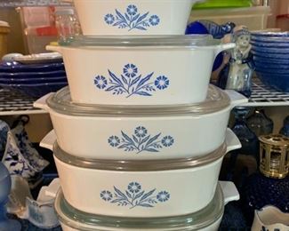 blue cornflower corningware