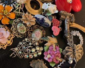 Costume Jewelry, Pins, Earrings, Necklaces, Bracelets...