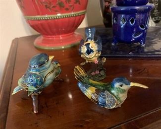 Enamel Gold Trinket/Pill Boxes