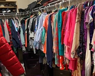 clothing, shoes, purses