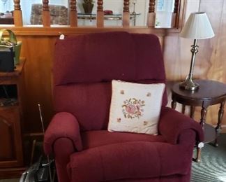 burgundy recliner