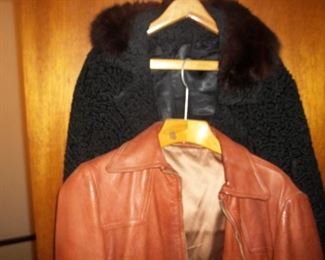 leather & 'Persian lamb'